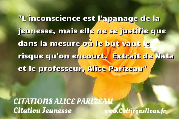 L Inconscience Est L Apanage Citations Alice Parizeau