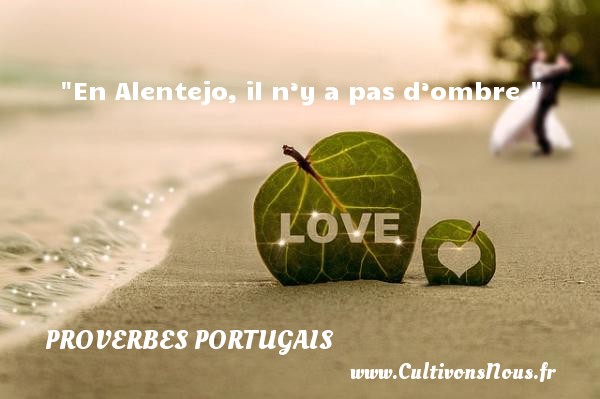 En Alentejo, il n’y a pas d’ombre. Un proverbe portugais PROVERBES PORTUGAIS - Proverbes philosophiques