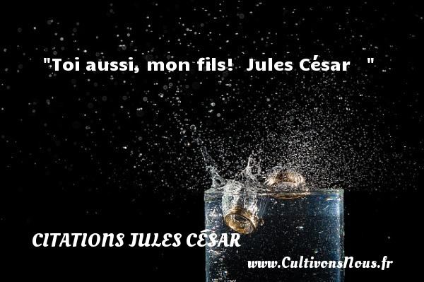 Toi aussi, mon fils!  Jules César    CITATIONS JULES CÉSAR - Citations Jules César