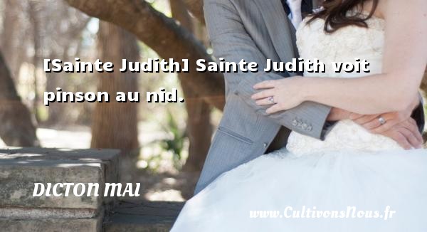 [Sainte Judith] Sainte Judith voit pinson au nid. DICTON MAI