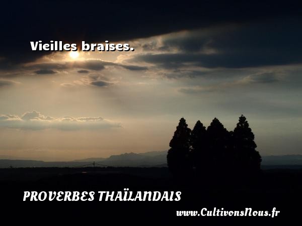 Vieilles braises. PROVERBES THAÏLANDAIS - Proverbes thaïlandais