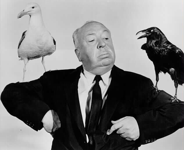 Hitchcock fait la promotion du film Les Oiseaux