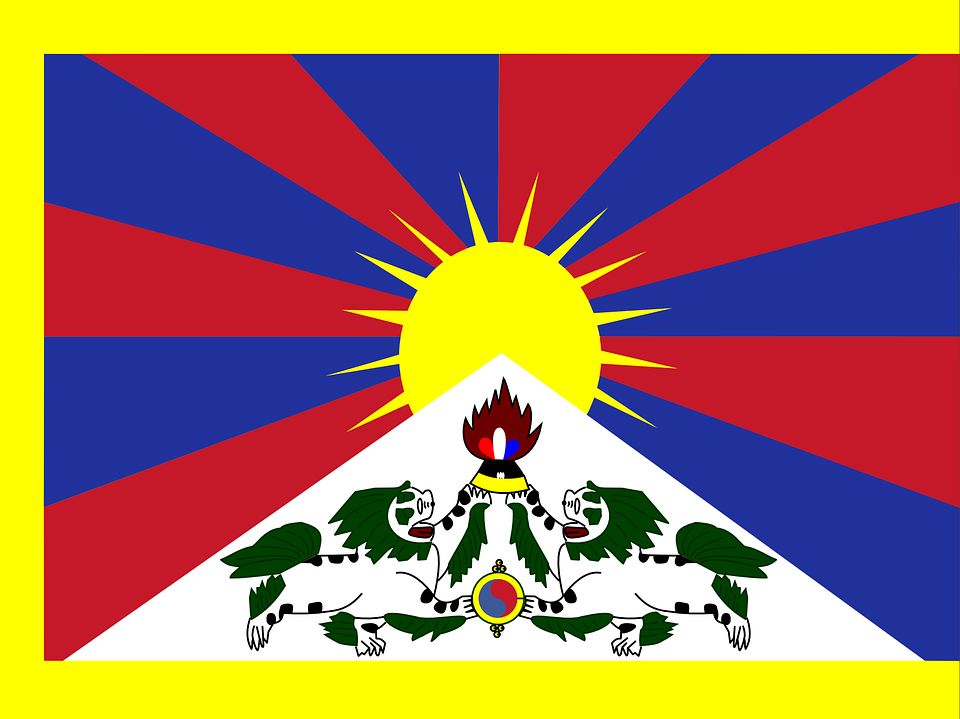 Drapeau Tibet - Le drapeau tibétain
