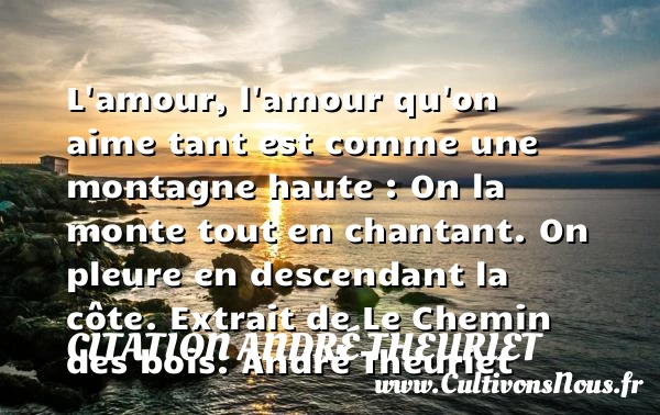 L’amour, l’amour qu’on aime tant - Citation André Theuriet - Citations Déclaration d’amour