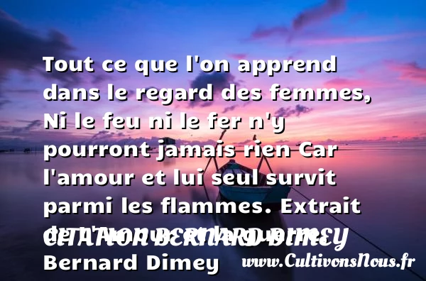 Tout ce que l’on apprend dans le regard des femmes - Citation Bernard Dimey - Citations Déclaration d’amour