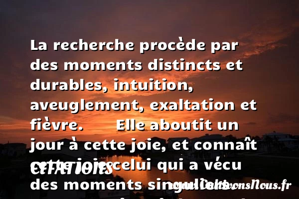 La recherche procède - Citations - Citations Albert Einstein