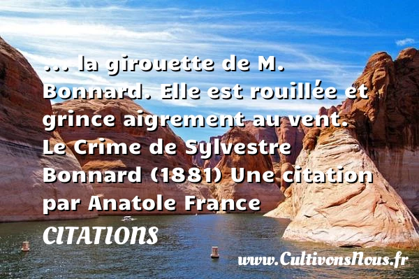 la girouette de M. Bonnard - Citations - Citations Anatole France - Citation roue