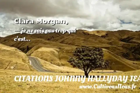Clara Morgan, - je ne vois pas trop qui c est... CITATIONS JOHNNY HALLYDAY JEAN-PHILIPPESMET