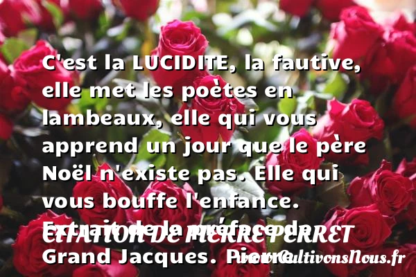 C’est la LUCIDITE - Citation de Pierre Perret