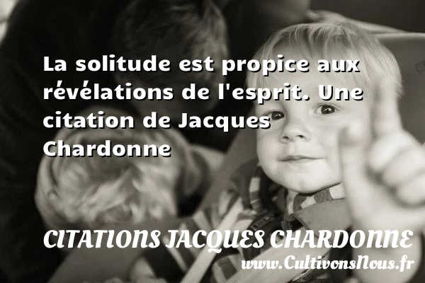 La solitude est propice aux révélations de l’esprit. - Citations Jacques Chardonne