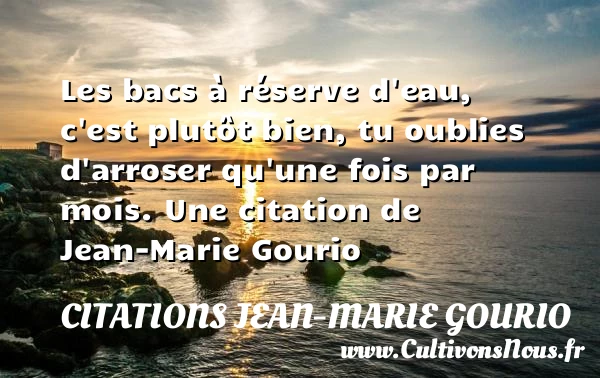 Les bacs à réserve d’eau, c’est plutôt bien, tu oublies - Citations Jean-Marie Gourio - Citation rose
