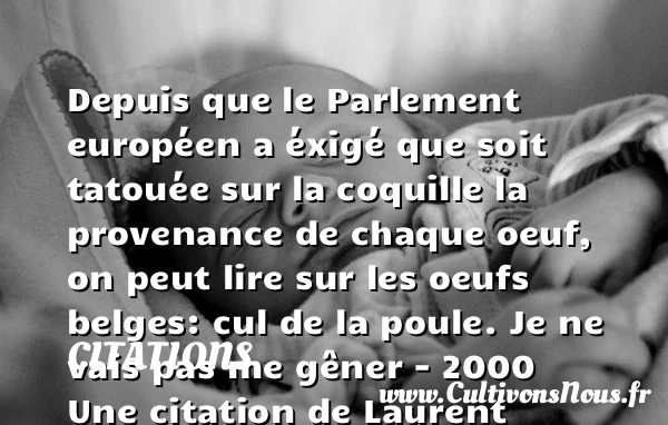 Depuis que le Parlement européen a - Citations - Citations Laurent Ruquier