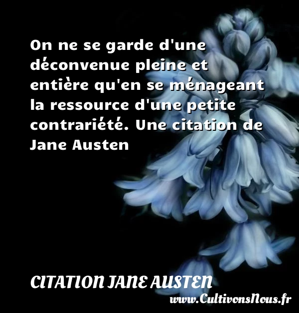 On ne se garde d’une déconvenue pleine et entière - Citation Jane Austen