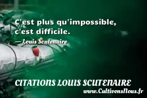 C est plus qu impossible, c est difficile. - Louis Scutenaire CITATIONS LOUIS SCUTENAIRE