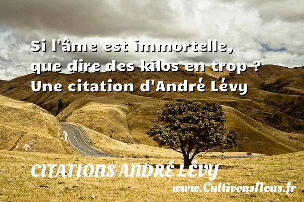 Si l’âme est immortelle, que dire des kilos en - Citations André Lévy