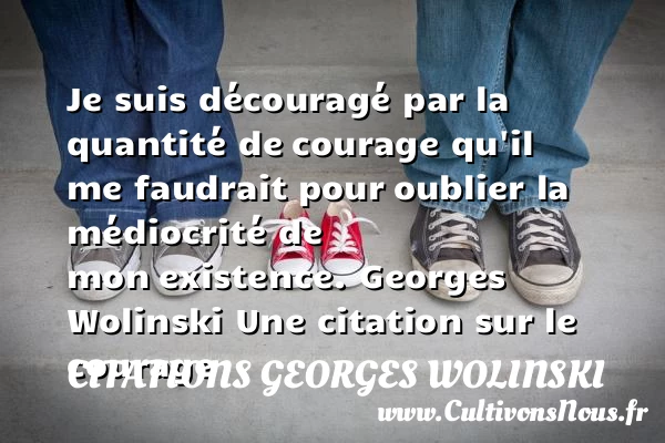 Je suis découragé par la quantité de - Citations Georges Wolinski - Citation courage