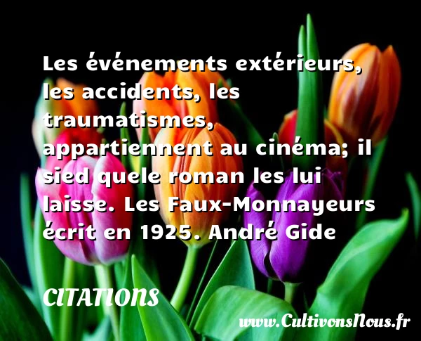 Les événements extérieurs, les - Citations - Citations André Gide