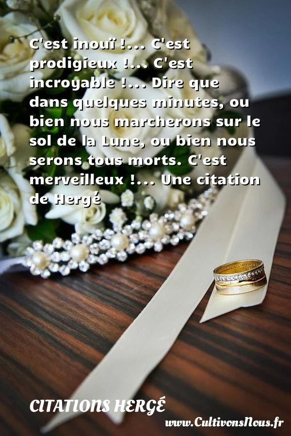 C’est inou&iuml; !… C’est prodigieux !… C’est incroyable !… - Citations Hergé