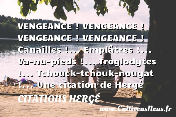 VENGEANCE ! VENGEANCE ! VENGEANCE ! VENGEANCE ! Canailles - Citations Hergé - Citation vengeance