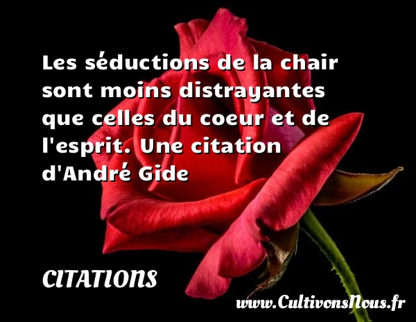 Les séductions de la chair sont moins - Citations - Citations André Gide