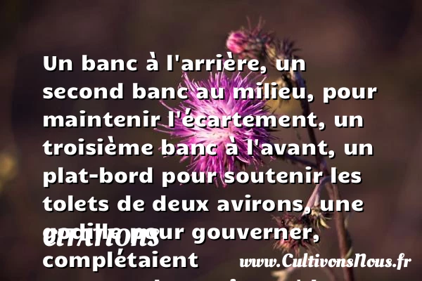 Un banc à l’arrière, un second - Citations - Citations Jules Verne - Citation gouverner