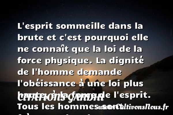 L’esprit sommeille dans la - Citations Gandhi - Citation frère - Citation sommeil