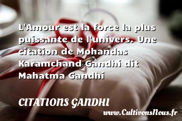 L’Amour est la force la - Citations Gandhi