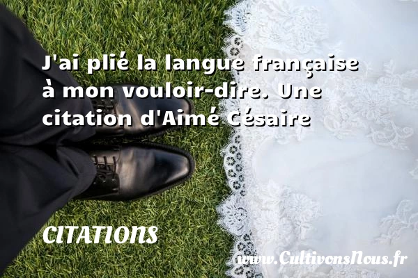 J’ai plié la langue - Citations - Citations Aimé Césaire - Citation langue