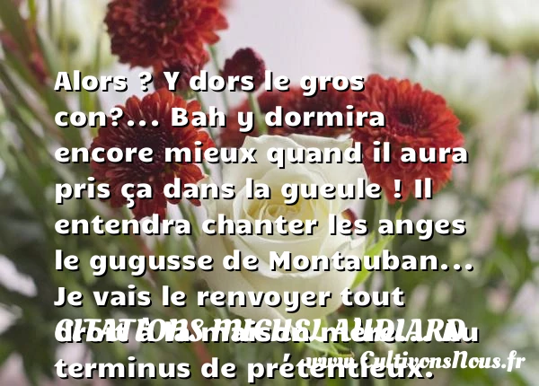 Alors ? Y dors le gros con - Citations Michel Audiard - Citation gueule
