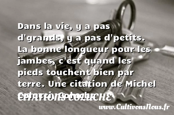 Dans la vie, y a pas - Citations Coluche