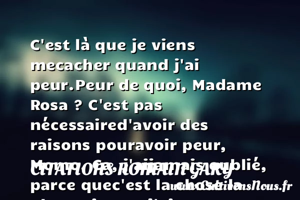 C’est là que je viens me - Citations Romain Gary - Citation avoir raison