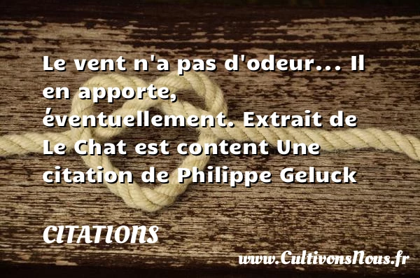 Le vent n’a pas d’odeur… Il en - Citations - Citations Philippe Geluck - Citation odeur