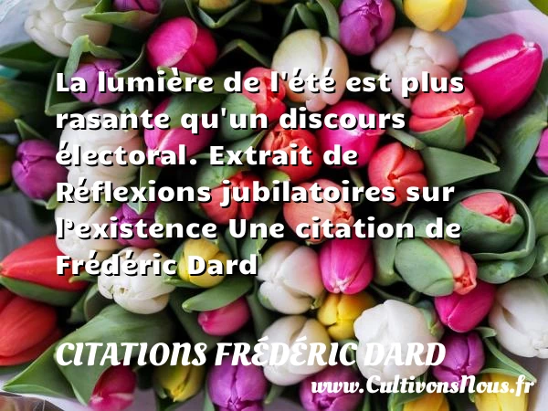 La lumière de l’été est plus - Citations Frédéric Dard - Citation réflexion