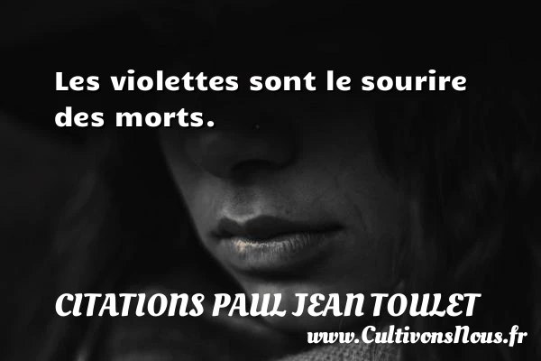 Les violettes - Citations Paul Jean Toulet - Citations sourire