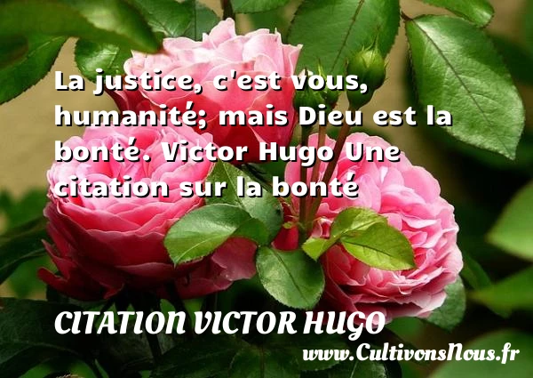 La justice, c’est vous, - citation Victor Hugo - citation bonté