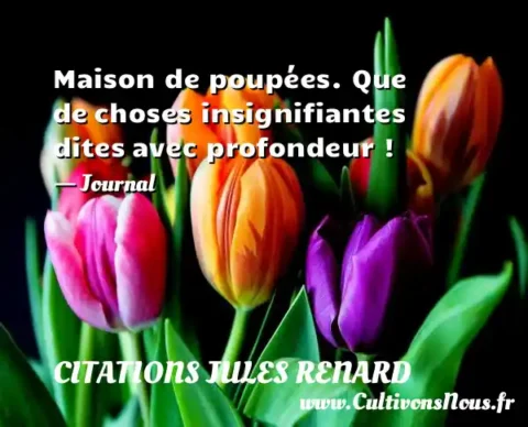 Maison de poupées. Que de choses insignifiantes dites avec profondeur ! - Journal CITATIONS JULES RENARD