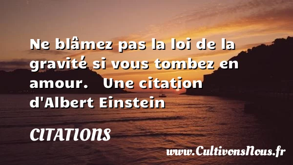 Ne blâmez pas la loi de la - Citations - Citations Albert Einstein - Citation loi