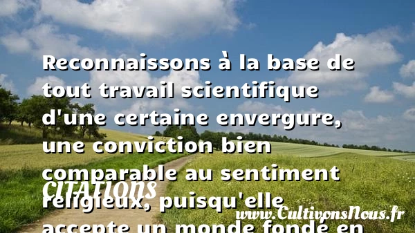 Reconnaissons à la base de tout - Citations - Citations Albert Einstein - Citation travail