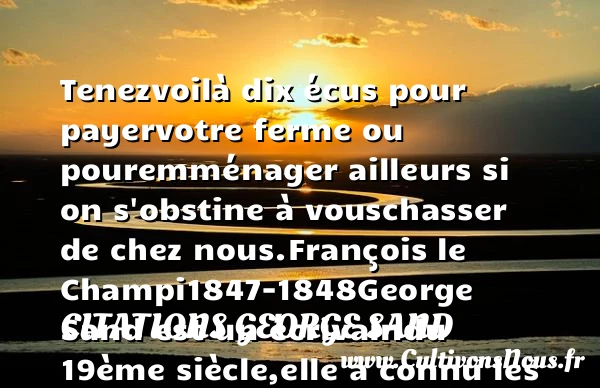 Tenez - Citations George Sand