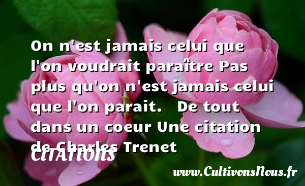 On n’est jamais celui que l’on - Citations - Citations Charles Trenet - Citation travail