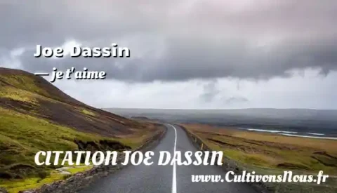 Joe Dassin - je t aime CITATION JOE DASSIN