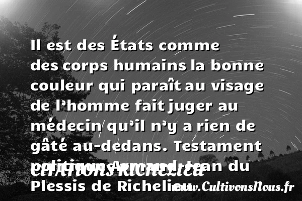 Il est des États comme des - Citations Richelieu - Citation état