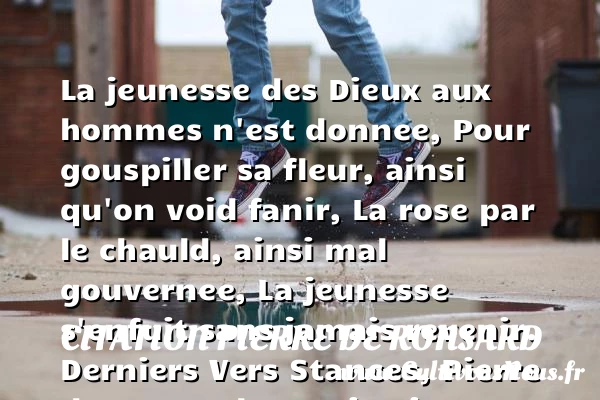 La jeunesse des Dieux aux - Citation Pierre de Ronsard - Citation Jeunesse