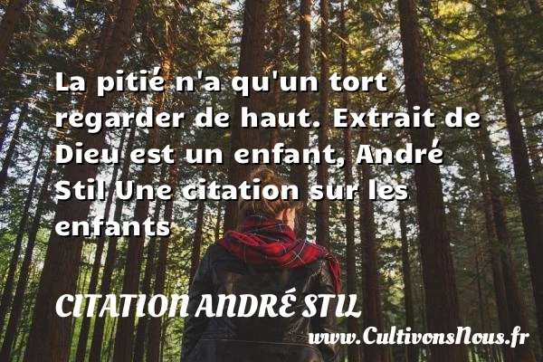 La pitié n’a qu’un tort - Citation André Stil - Citation enfant