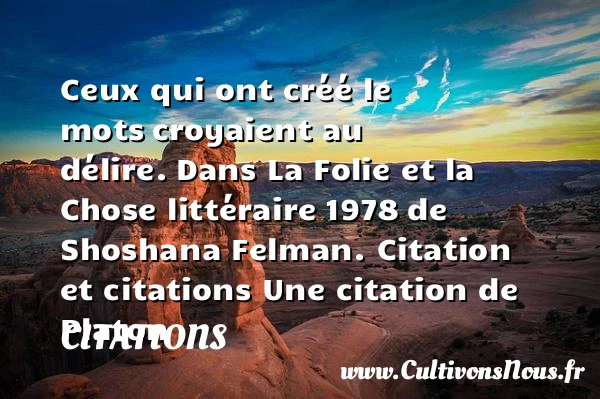 Ceux qui ont créé le mots - Citations - Citations Platon - Antiquité - Citation folie - Citation philosophie - philosophe