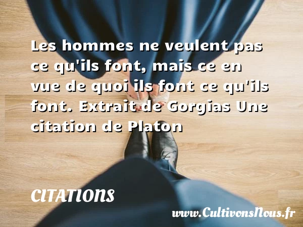 Les hommes ne veulent pas ce - Citations - Citations Platon - Antiquité - Citation philosophie - philosophe