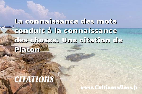 La connaissance des mots - Citations - Citations Platon - Antiquité - Citation philosophie - philosophe