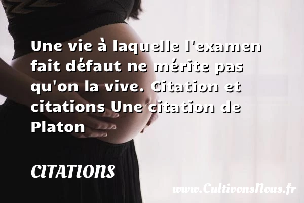 Une vie à laquelle l’examen - Citations - Citations Platon - Antiquité - Citation philosophie - philosophe