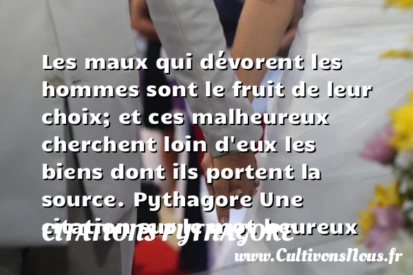 Les maux qui dévorent les - Citations Pythagore - Citations heureux