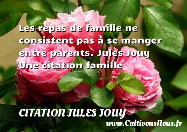 Les repas de famille ne - Citation Jules Jouy - Citation famille